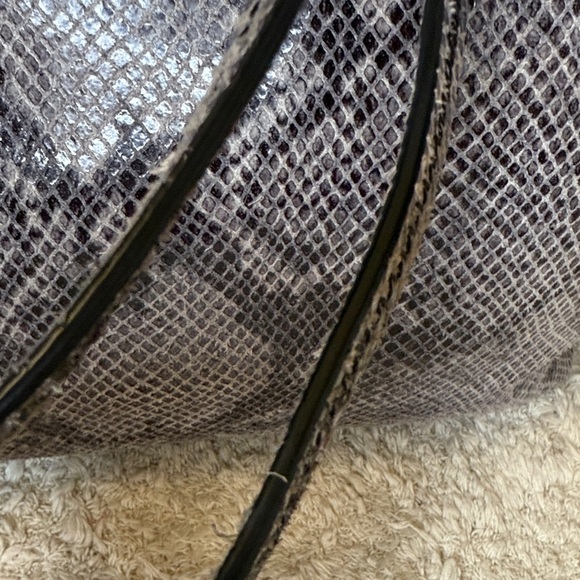 Tory Burch Thea Gray Snake Embossed Tote - Picture 5 of 16
